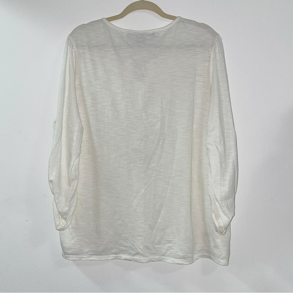 Gloria Vanderbilt Lace Trim Peasant Blouse Top - Picture 4 of 14
